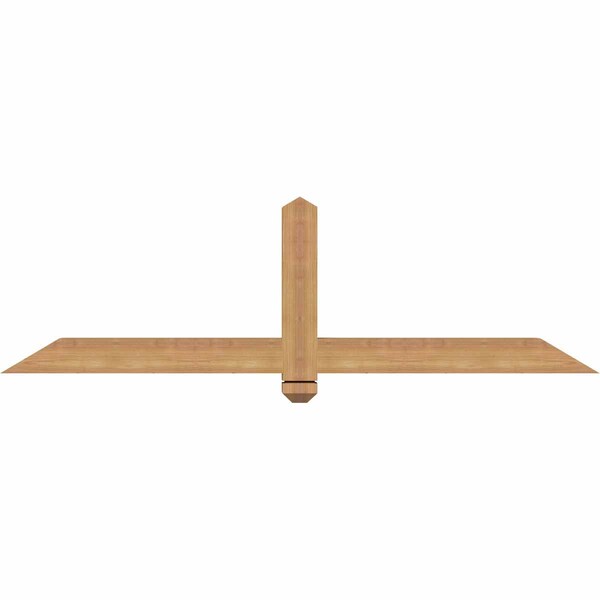 Ekena Millwork Eugene Smooth Timber Gable Bracket, Western Red Cedar, 60"W x 17"H x 3 1/2"D x 3 1/2"F, 7/12 Pitch GBW060X17X0404EUG00SWR - main